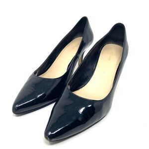COLE HAAN Black Patent Leather Pumps 3 Inch Heels Classic Career
